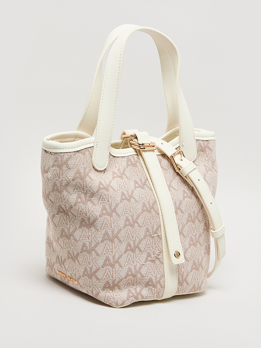 Monogram Patterned PU Bucket Bag