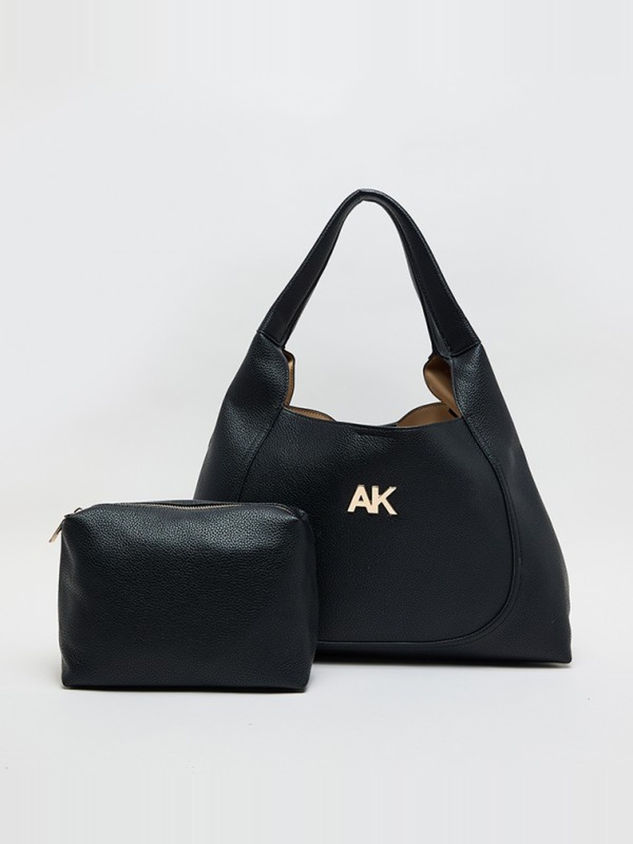 Monogram PU Tote Bag Set