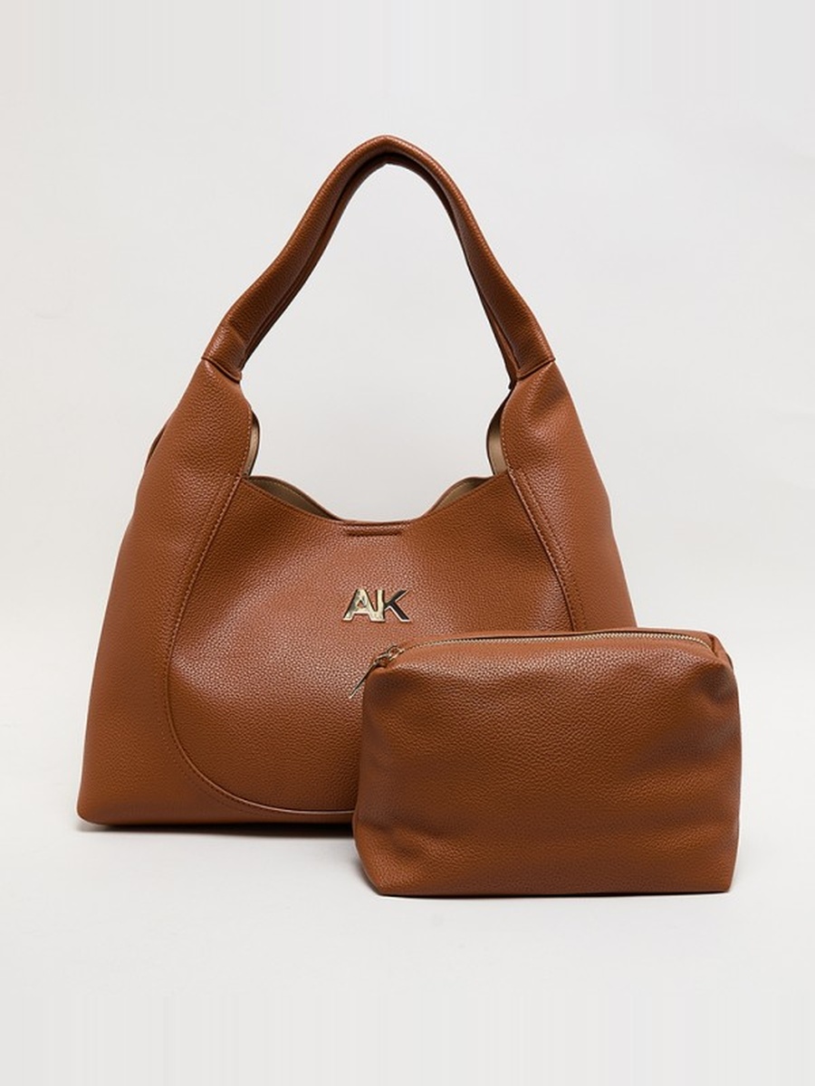 Monogram PU Tote Bag Set