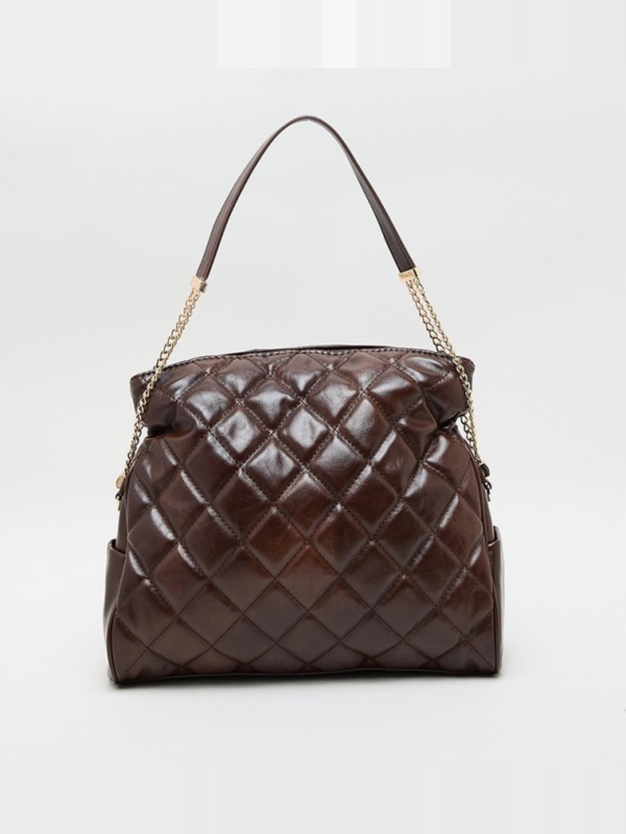 Quilted Chain Strap Tote Bag
