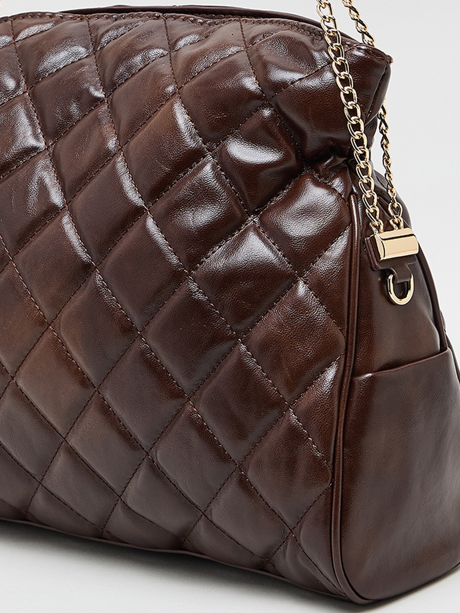 Quilted Chain Strap Tote Bag