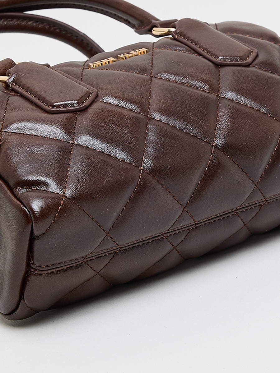 Quilted Pu Handheld Bag