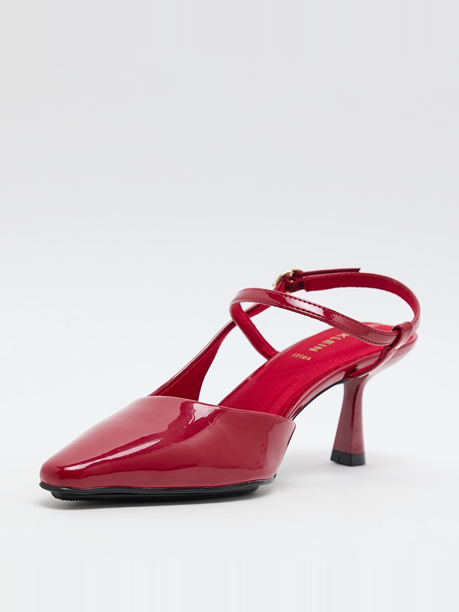 Cosmo Glossy Ankle Strap Pumps