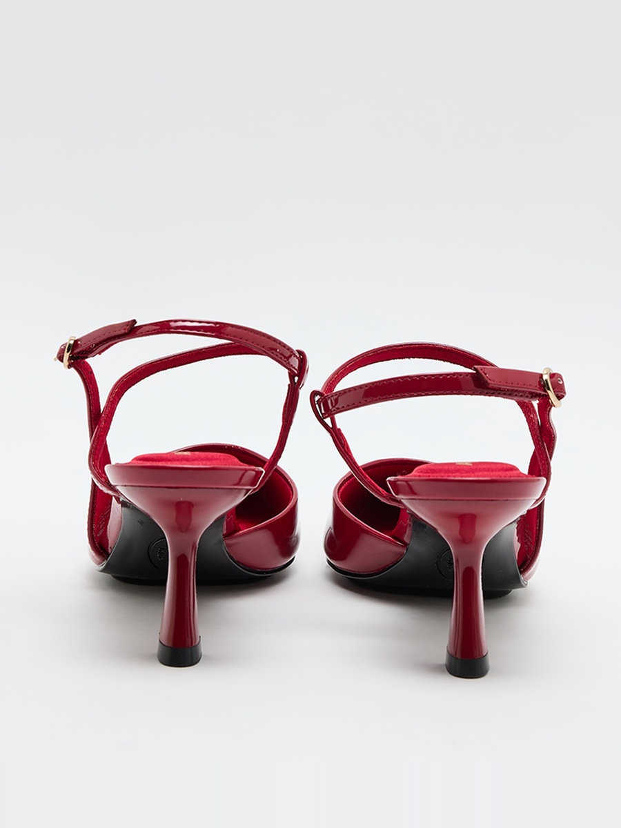 Cosmo Glossy Ankle Strap Pumps