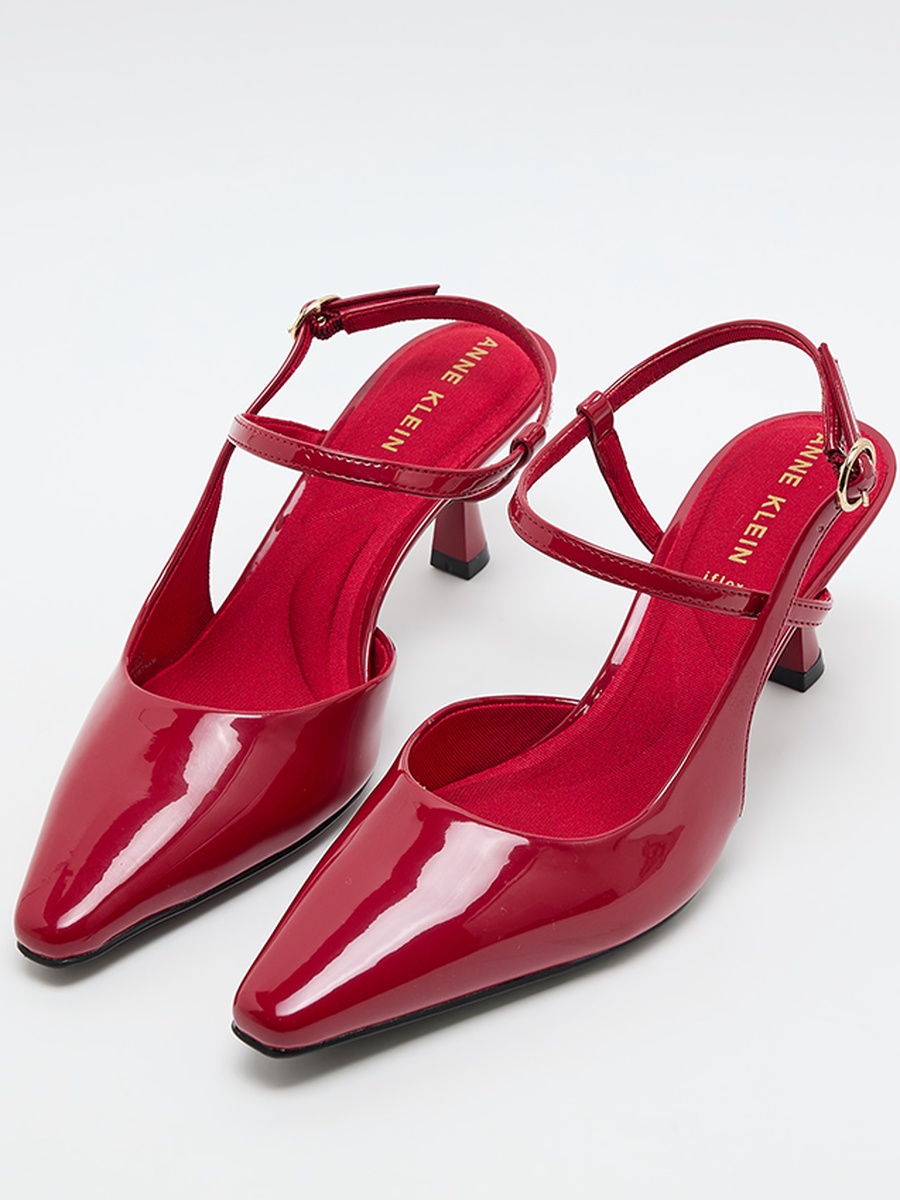 Cosmo Glossy Ankle Strap Pumps