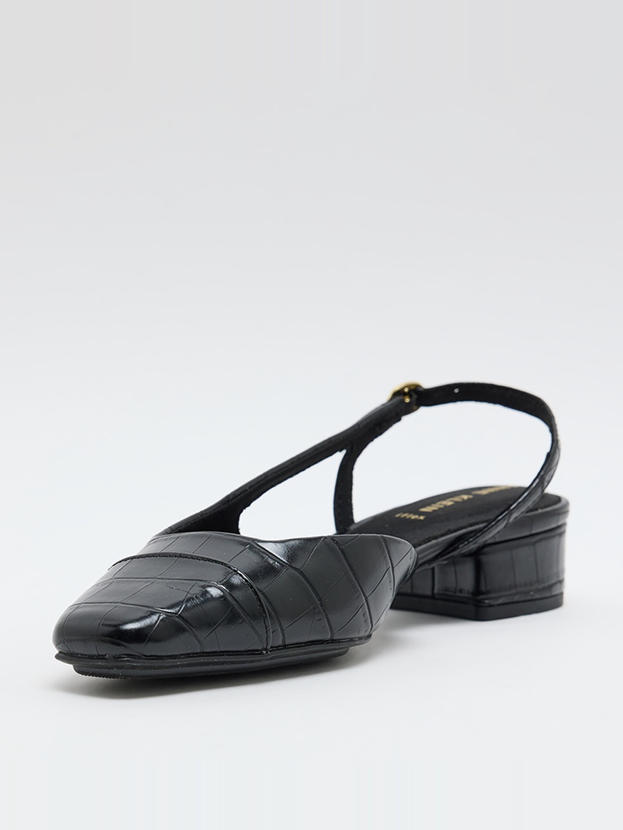 Nia Croc Textured Slingback Pumps