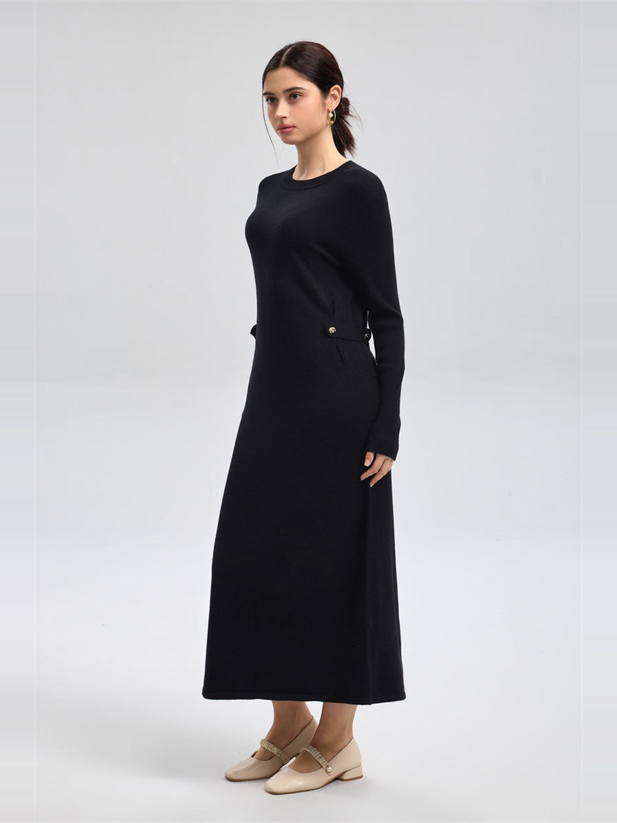 Knitted Dress With Side Detail