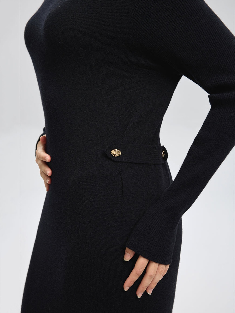 Knitted Dress With Side Detail