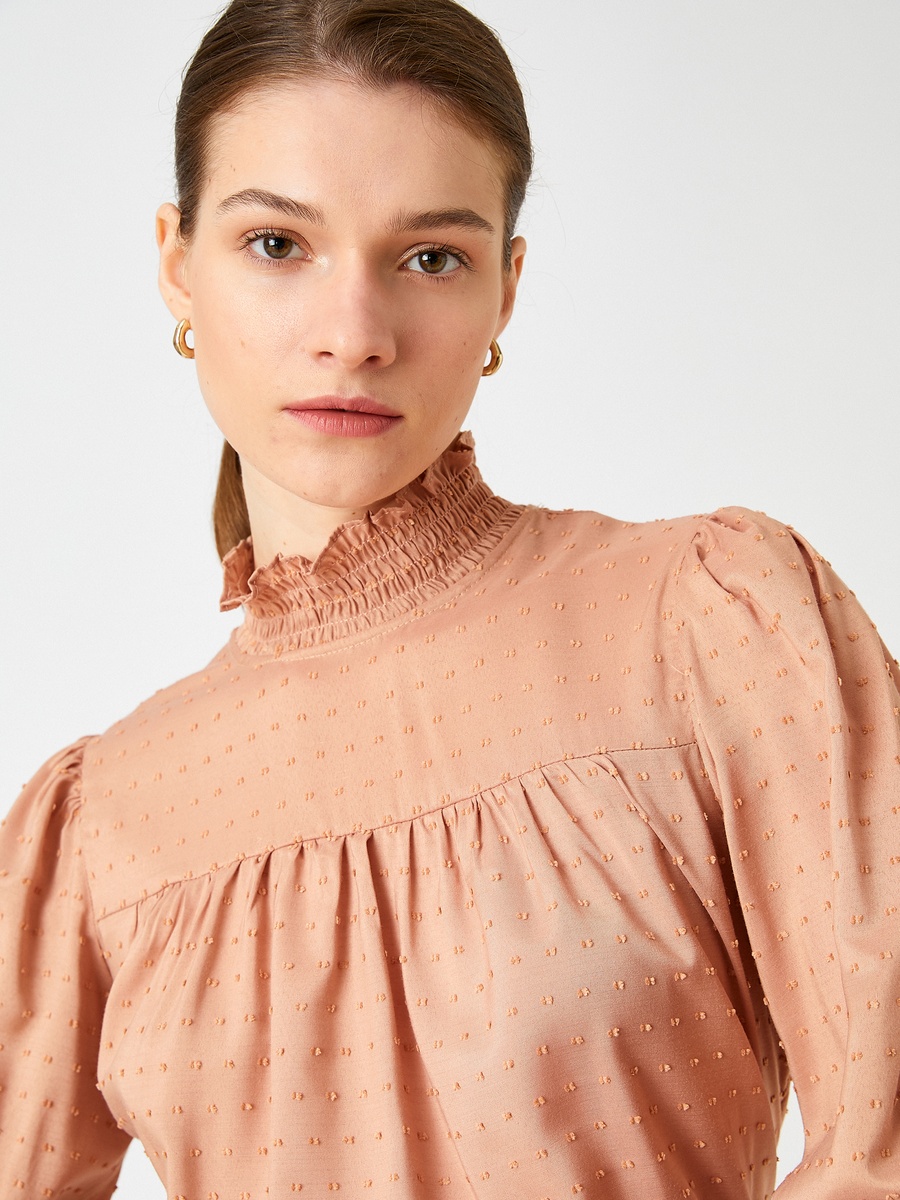 Crop High Neck Blouse