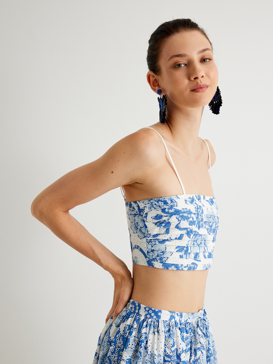 Broderie Crop Top