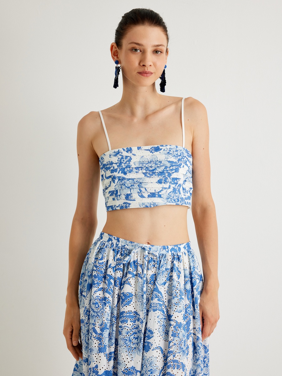 Broderie Crop Top