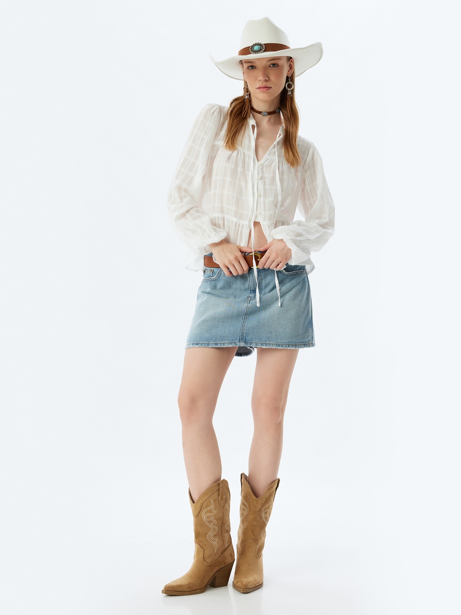 Mandarin Neck Blouse