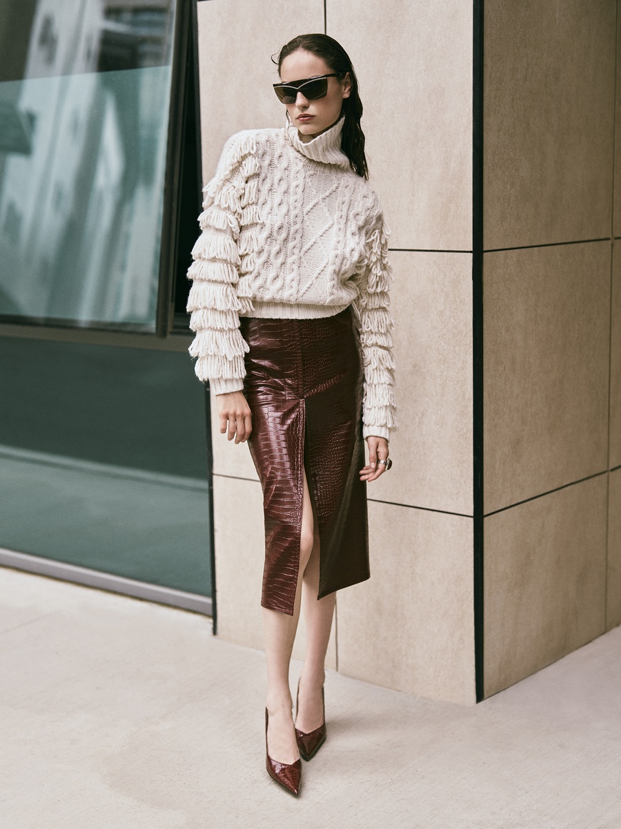 Faux Leather Skirt