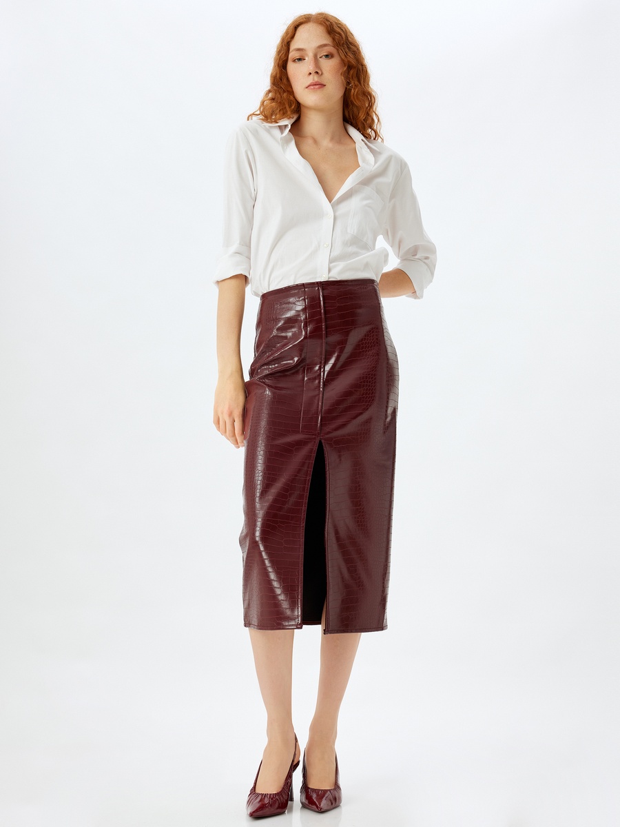 Faux Leather Skirt