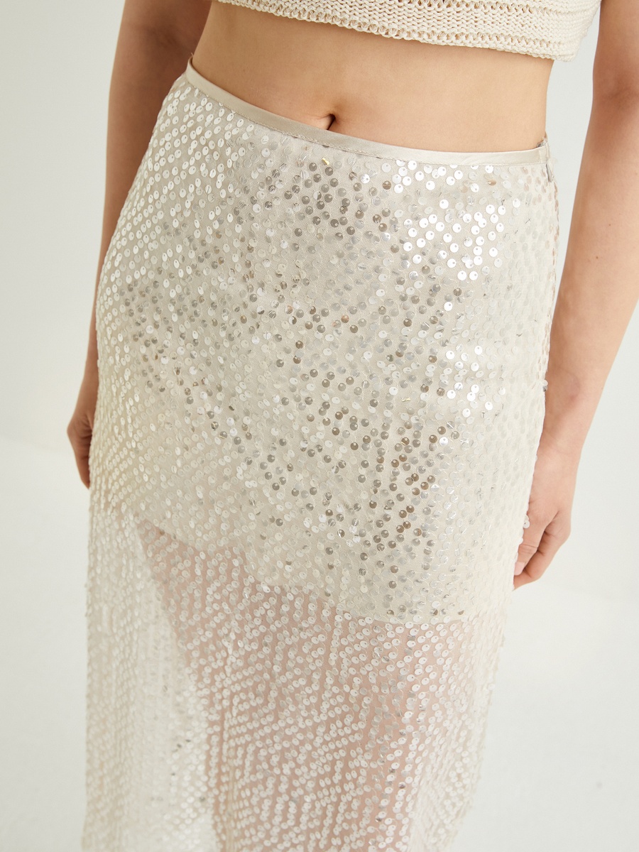 Sequined Midi Skirt