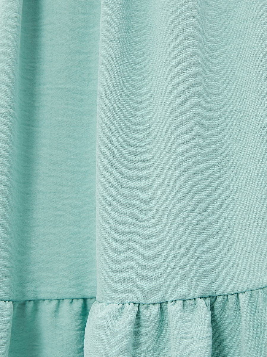 Tiered Elastic Waist Midi Skirt