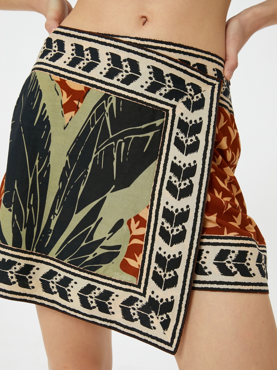 Tropical Printed Mini Skort