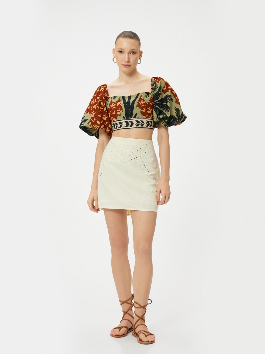 Cutwork Mini Skirt