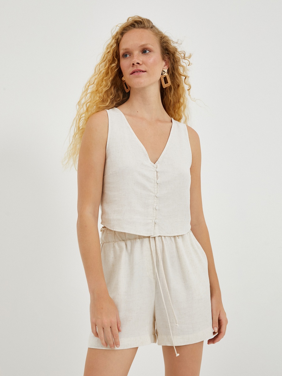 Linen Blend Shorts