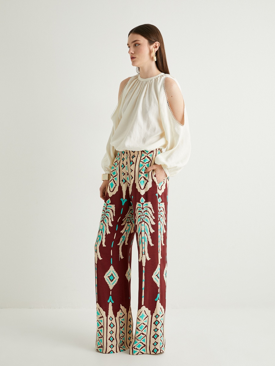 Ethnic Wide Leg Pants