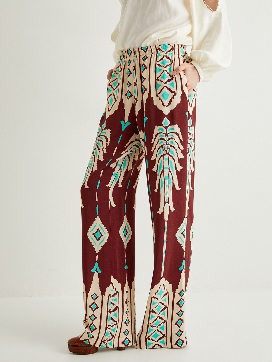 Ethnic Wide Leg Pants