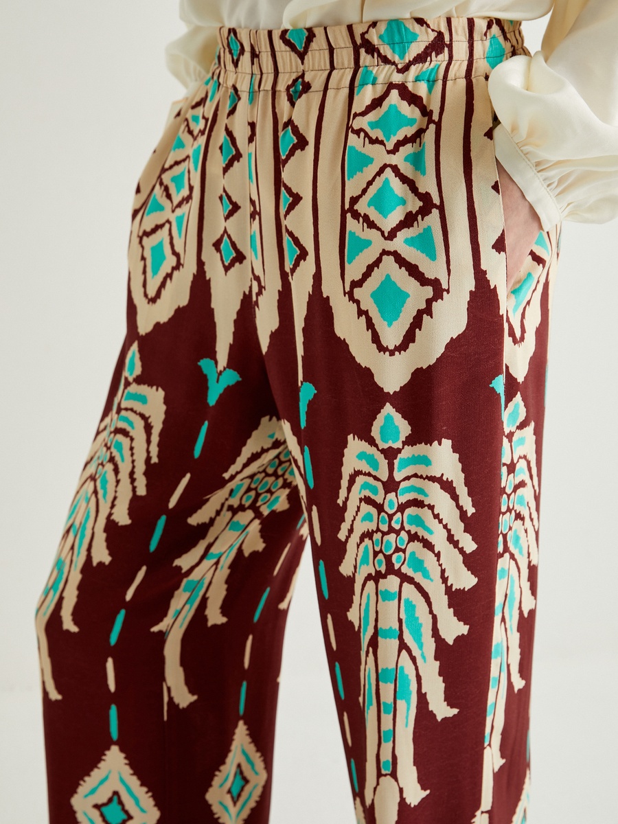 Ethnic Wide Leg Pants