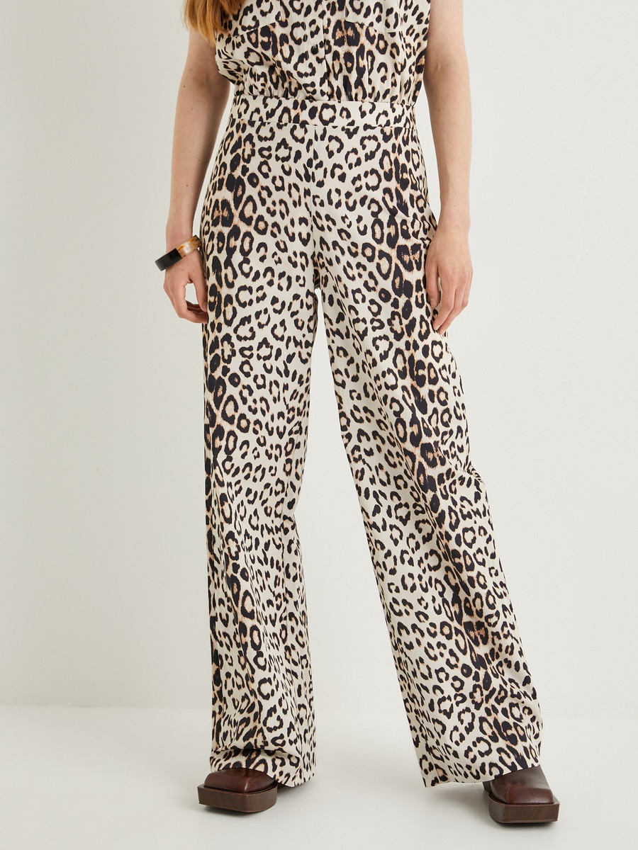 Wide Leg Leopard Pants
