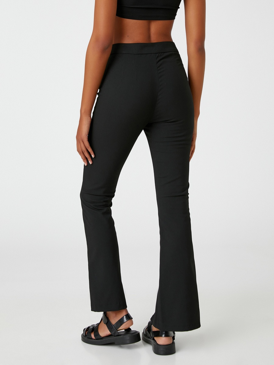 Flare Leg Slit Trousers