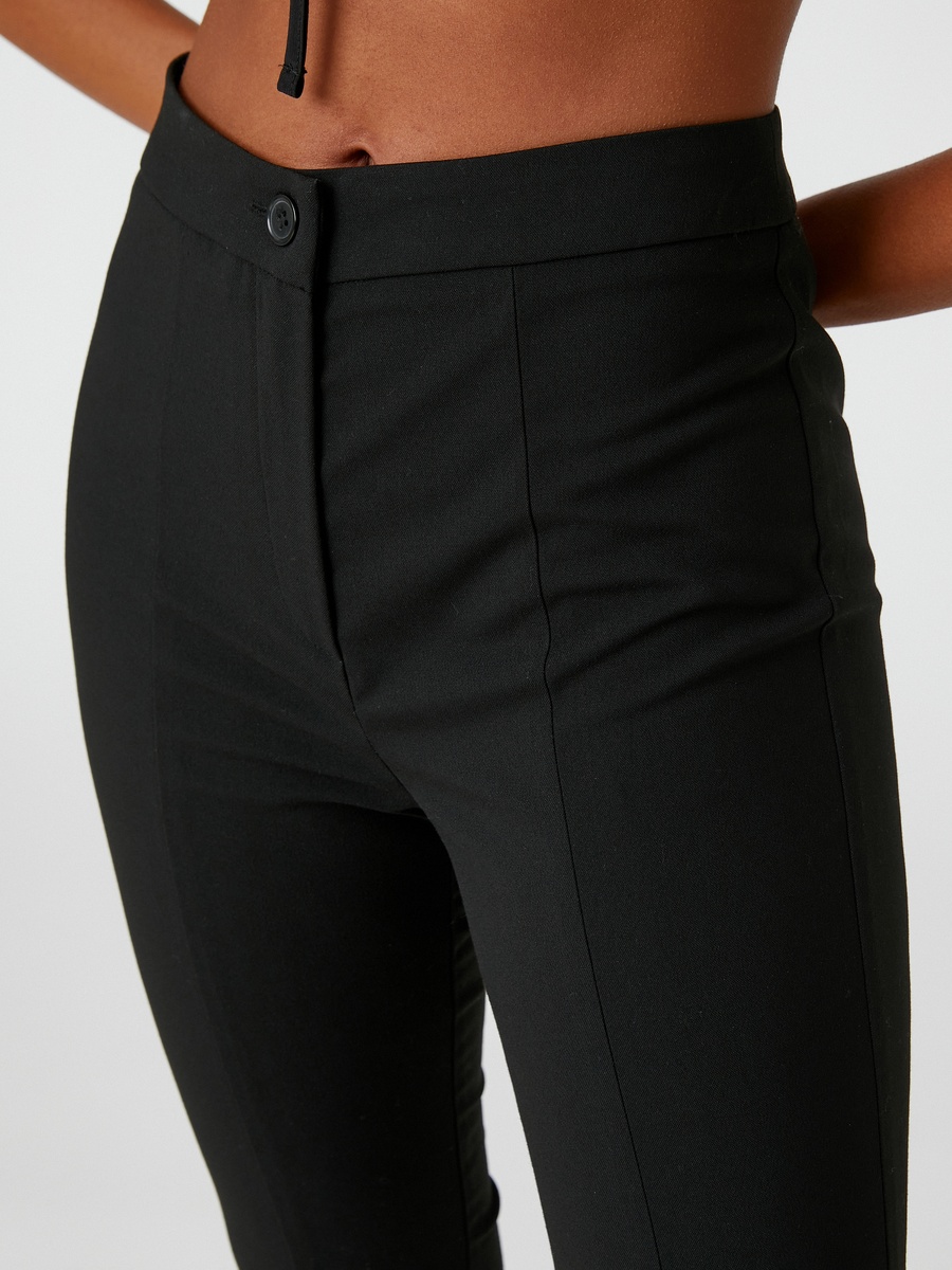 Flare Leg Slit Trousers