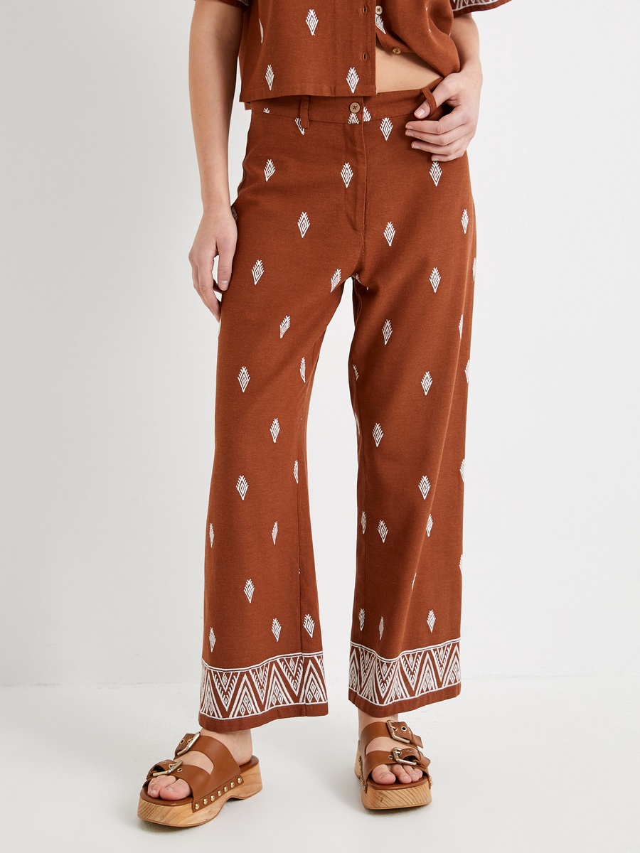 Ethnic Embroidered Palazzo Pants