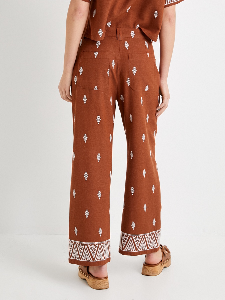 Ethnic Embroidered Palazzo Pants
