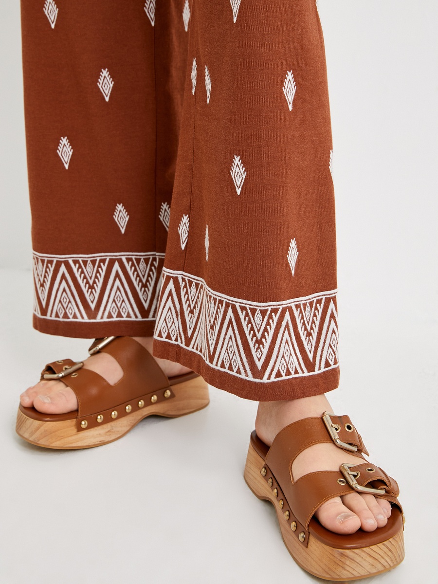 Ethnic Embroidered Palazzo Pants