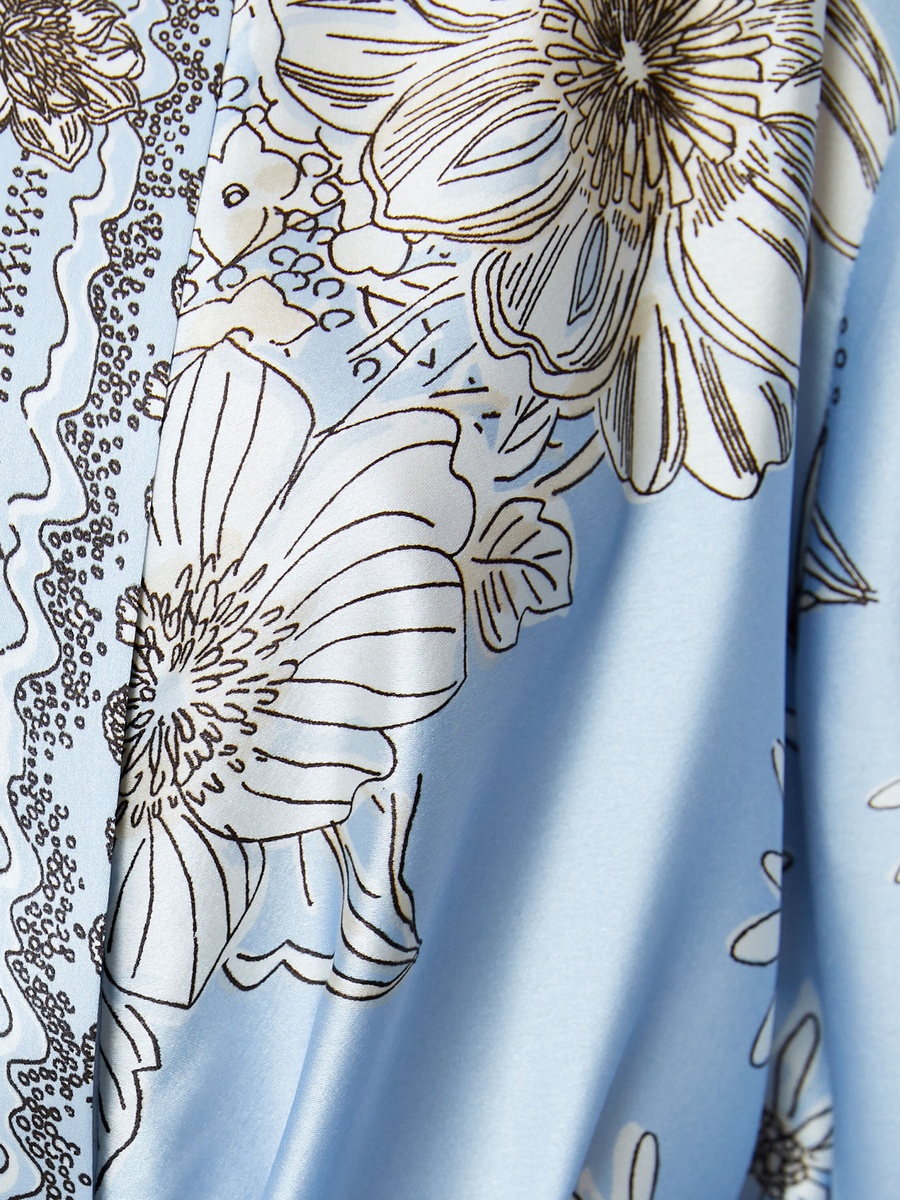 Floral Satin Oversized Kimono