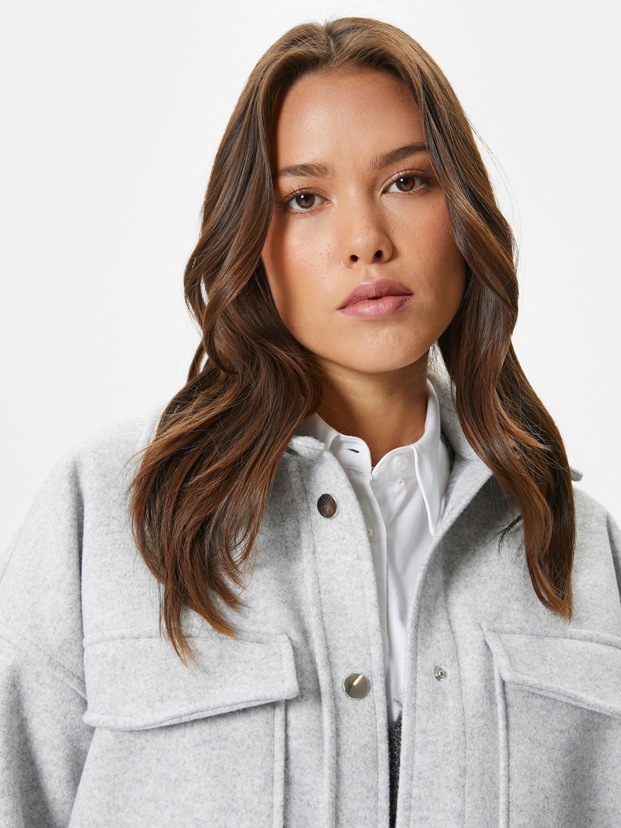 Cargo Pocket Detail Crop Jacket