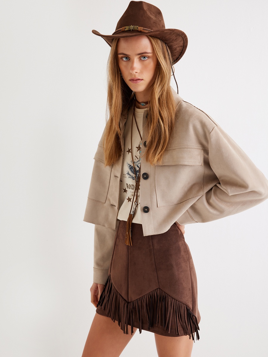 Faux Suede Jacket 