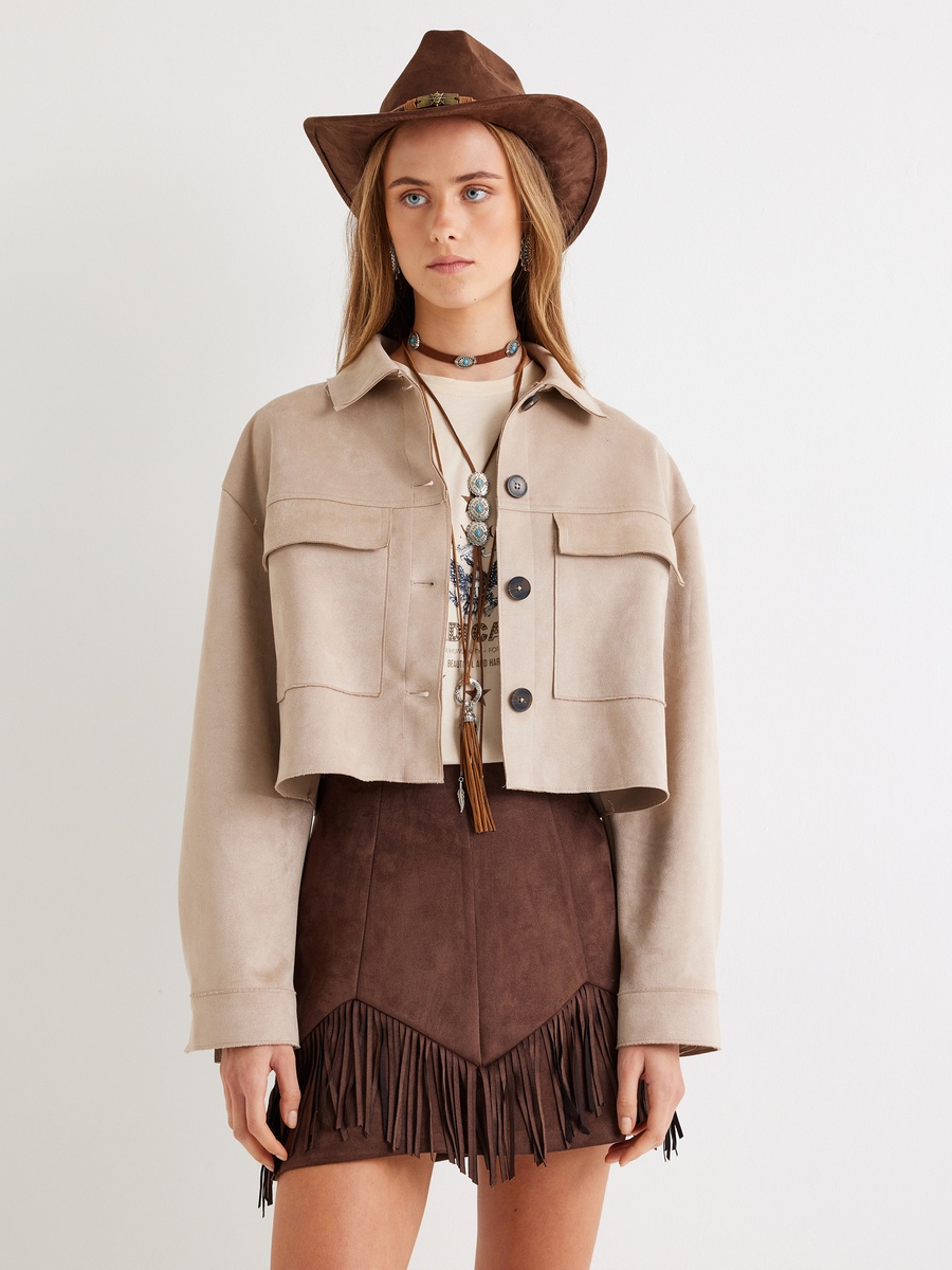 Faux Suede Jacket 