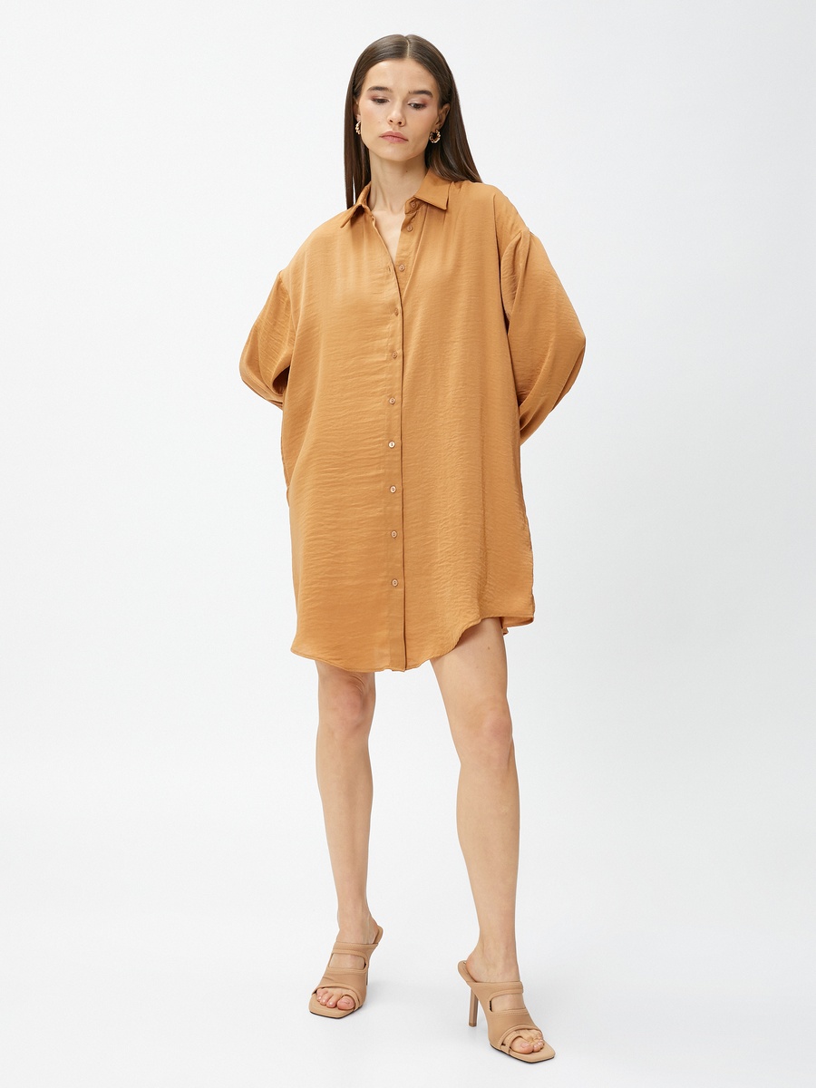 Long Sleeve Mini Shirt Dress