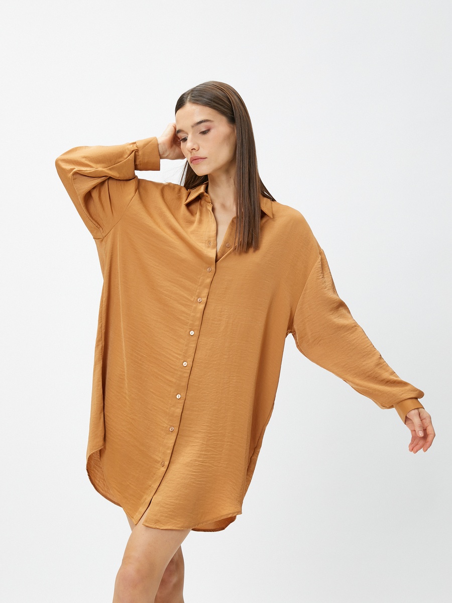 Long Sleeve Mini Shirt Dress