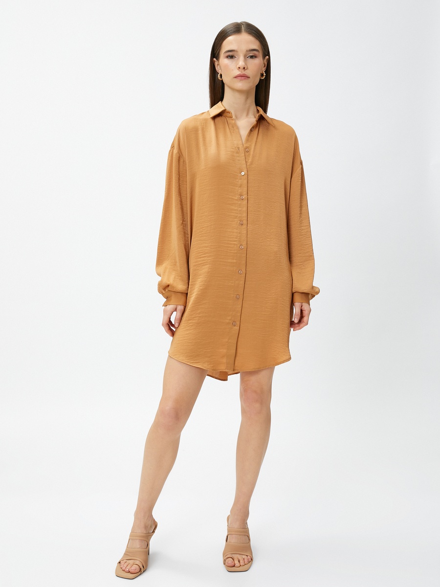 Long Sleeve Mini Shirt Dress