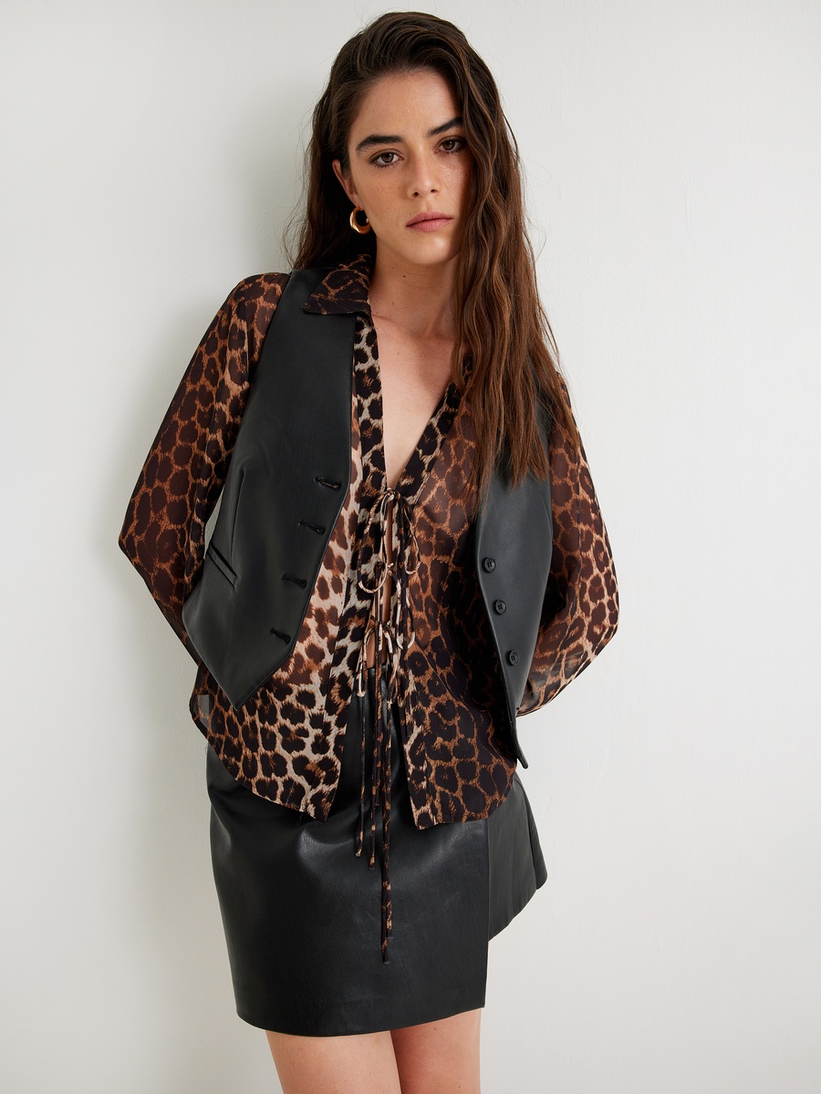 Faux Leather Vest