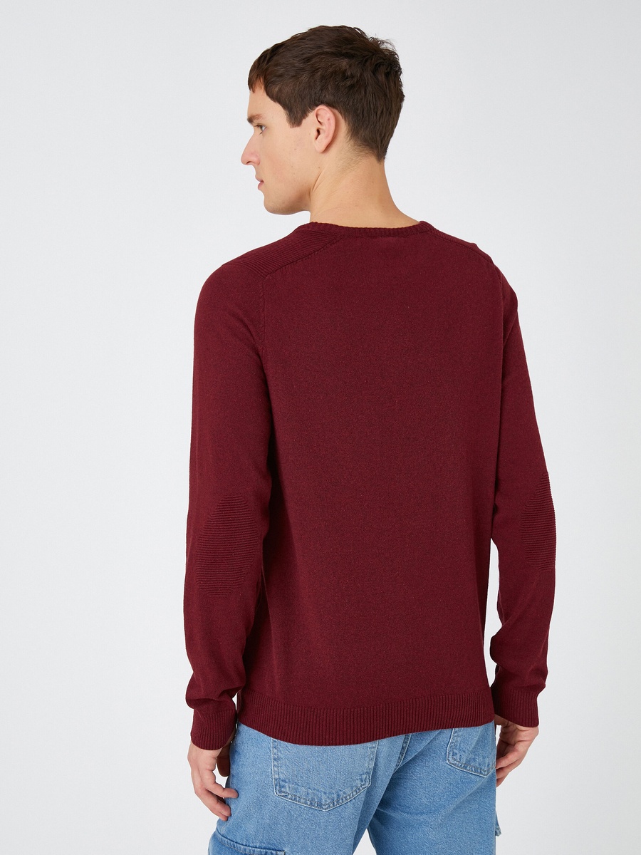 Plain Slim Fit Knitwear Sweater with Crew Neck