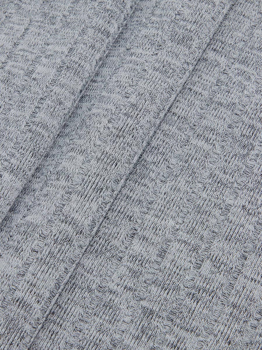 Grey Off-Shoulder Long Sleeve Top