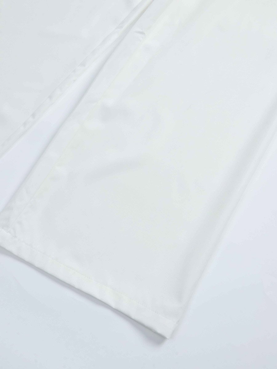 White Wide Leg Pants with Elastic Waistband