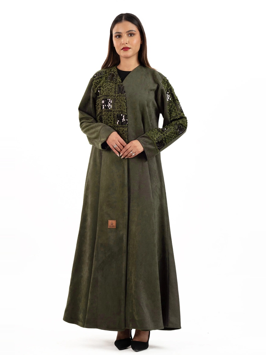 Sequin Detail Abir Shamwa Abaya with Hijab