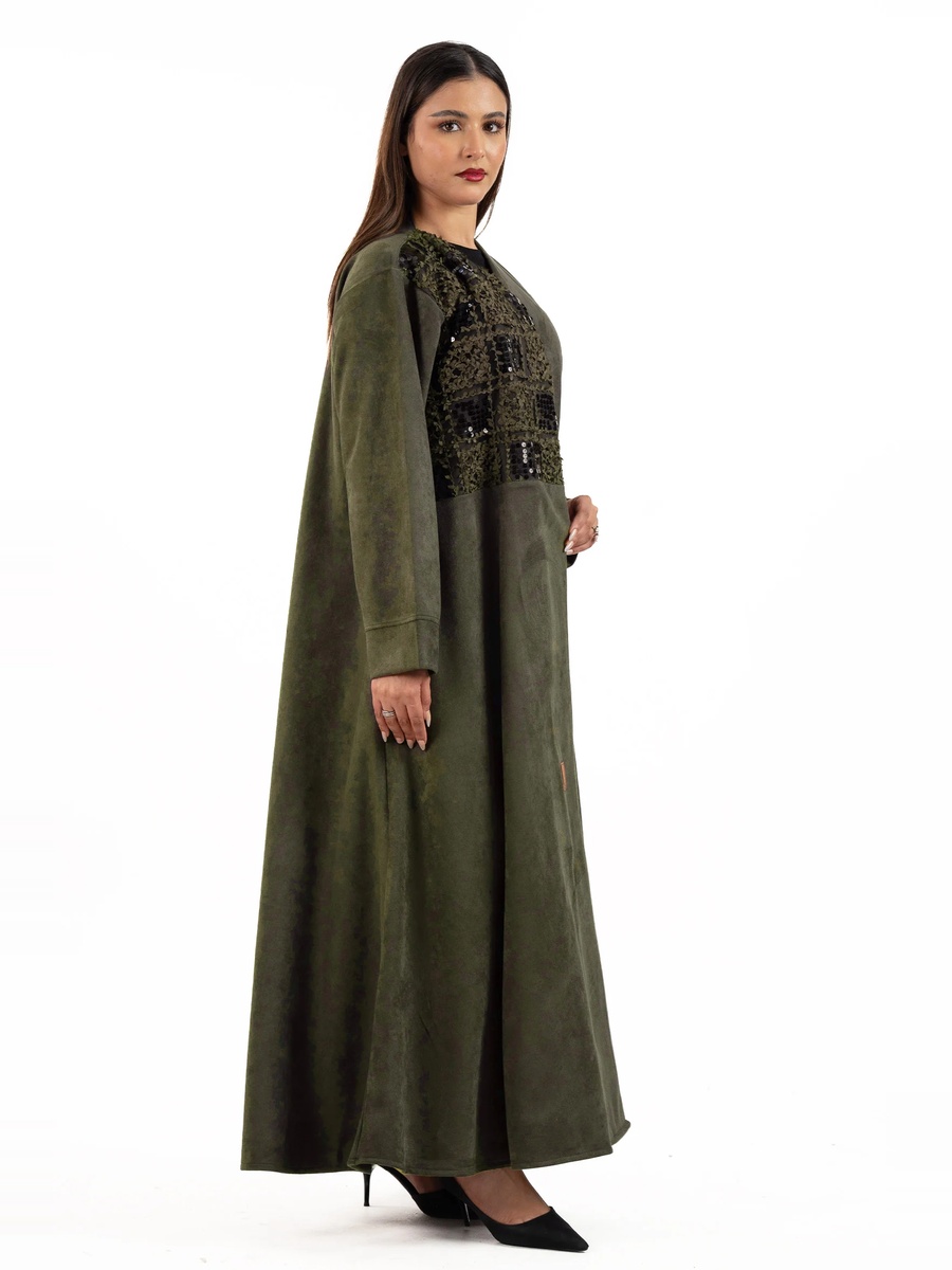 Sequin Detail Abir Shamwa Abaya with Hijab