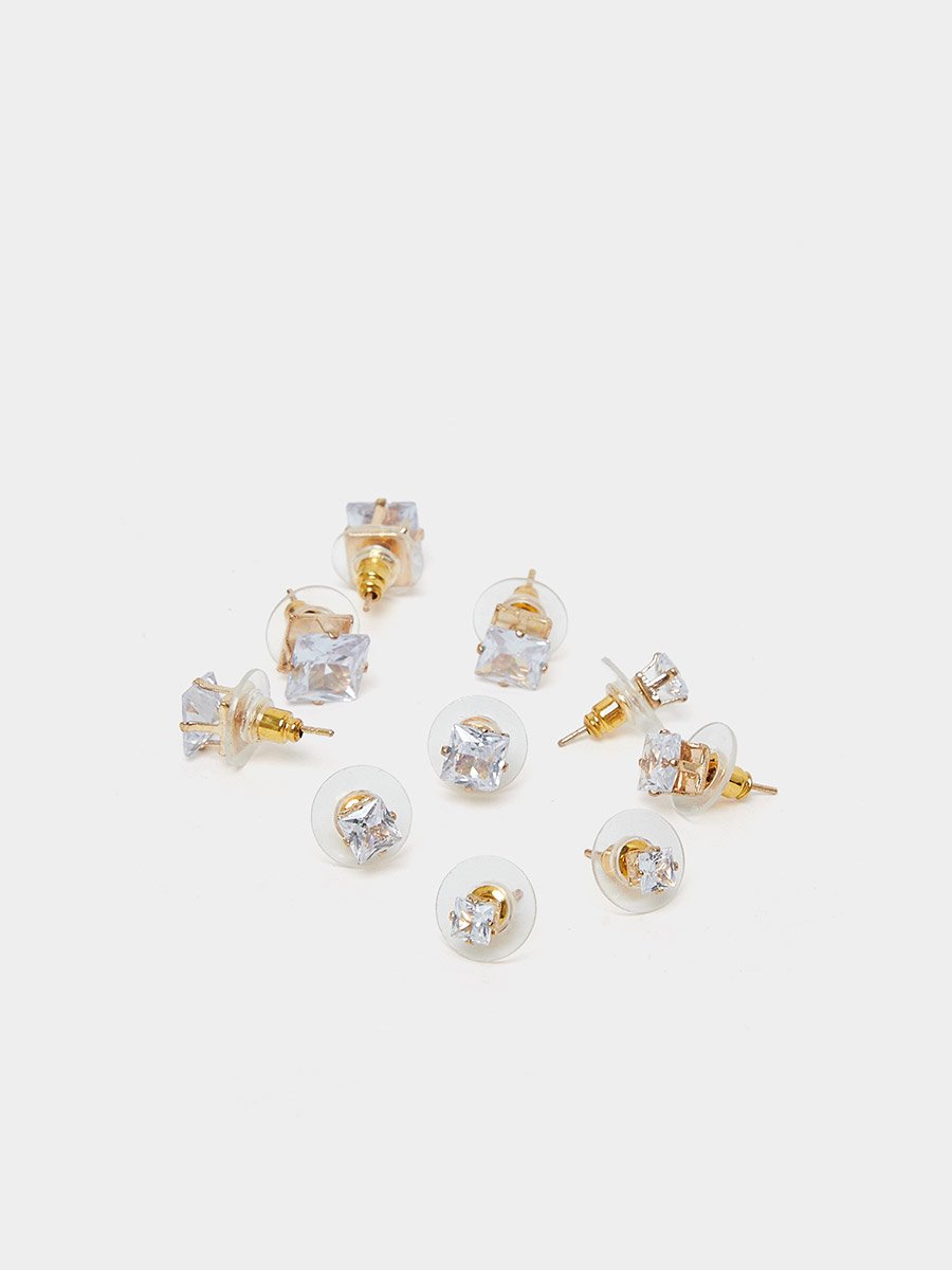 Set of 15 -  Embellished Stud Earrings