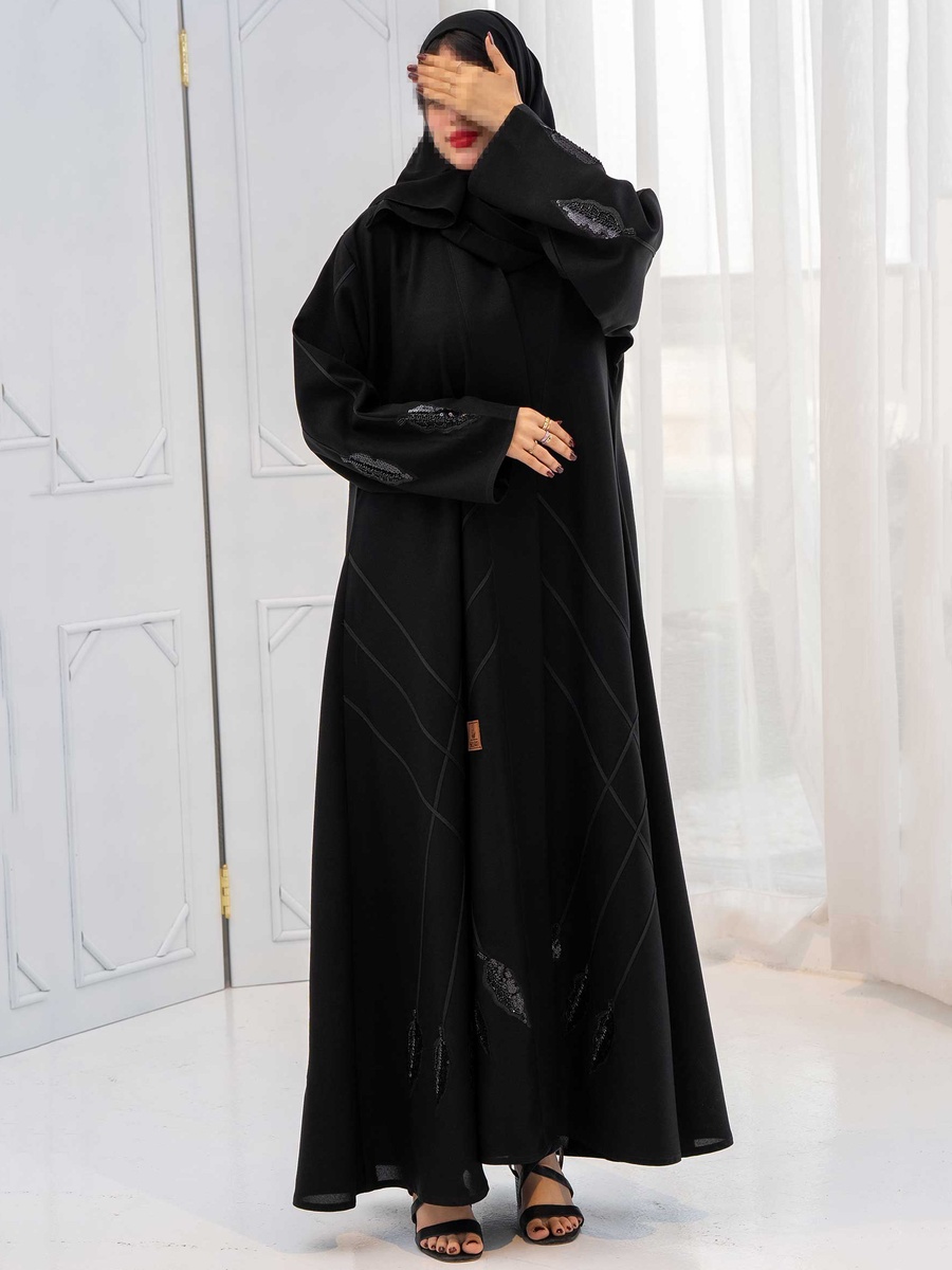 Beaded Cloche Abaya with Hijab
