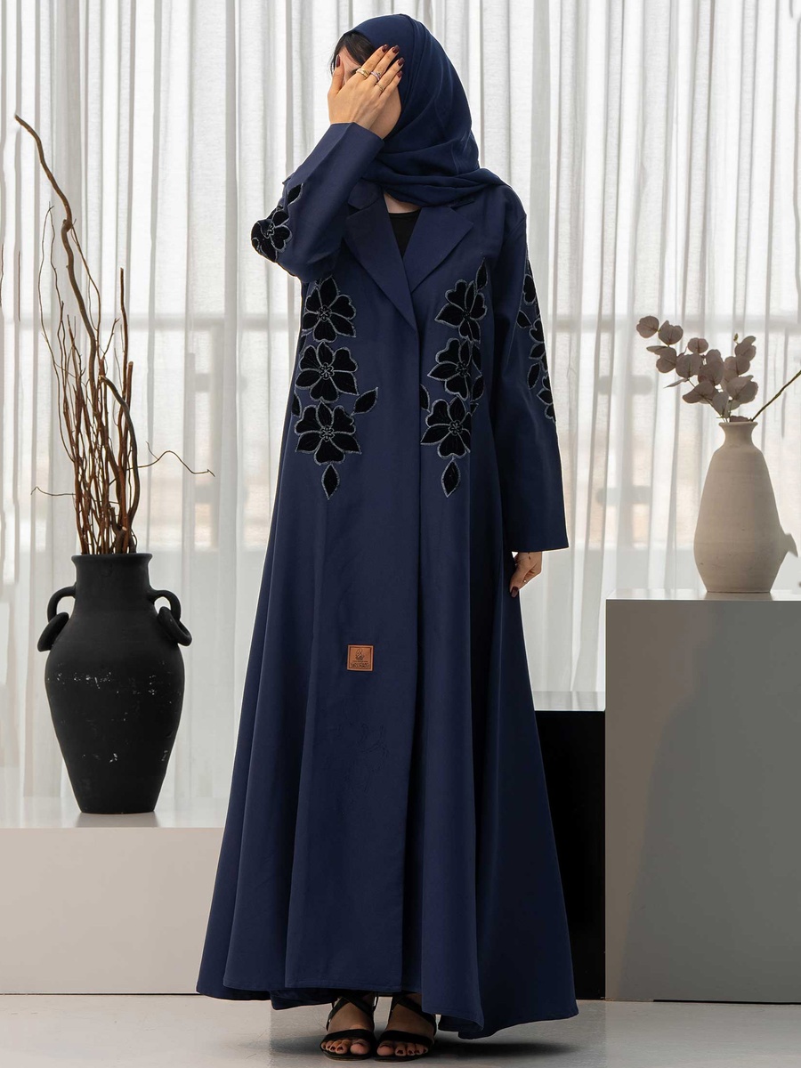 Floral Embroidered Abaya with Hijab