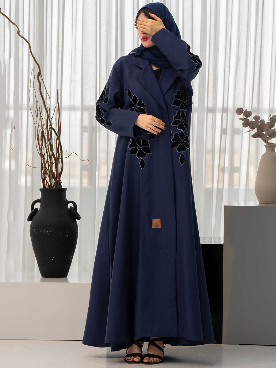 Floral Embroidered Abaya with Hijab