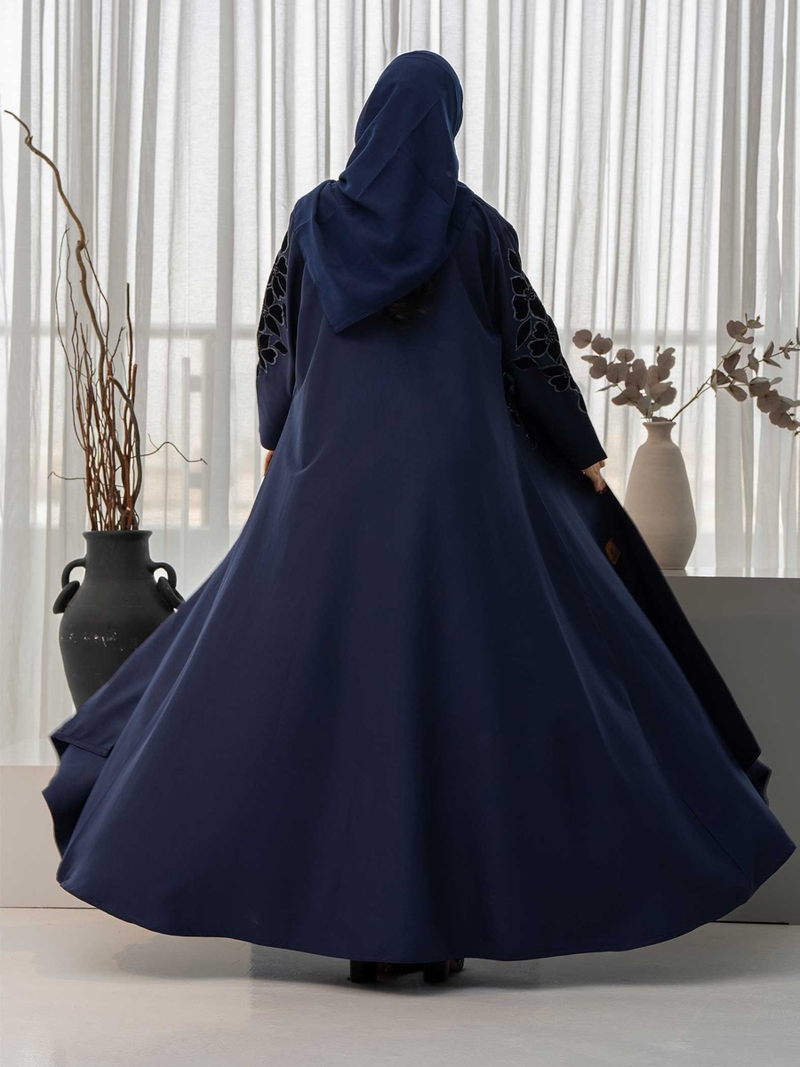 Floral Embroidered Abaya with Hijab